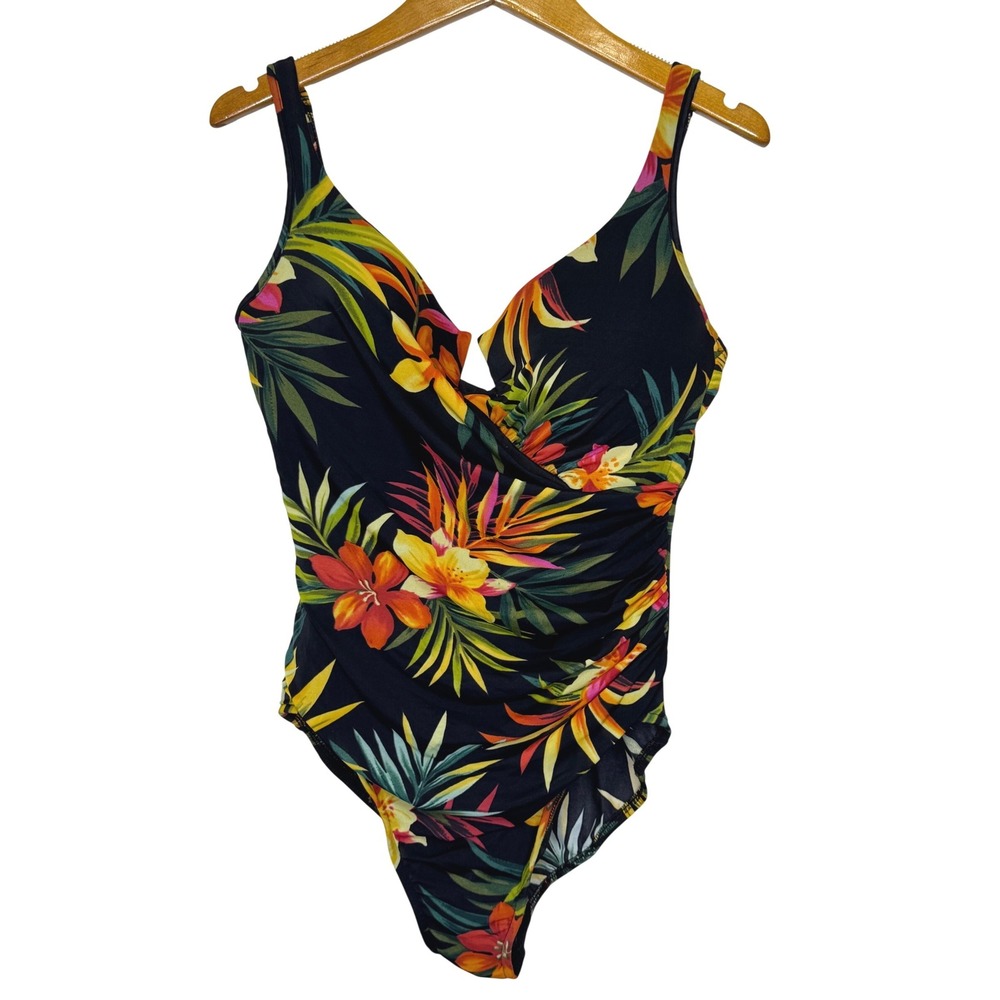 Miracle Suit One Piece Tropical Floral Print 18